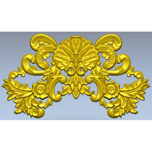 Rococo Shell Cartouche - STL 3D Model for CNC