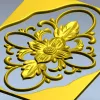 Декоративный картуш "Флора" - рельефная 3D модель STL для ЧПУ