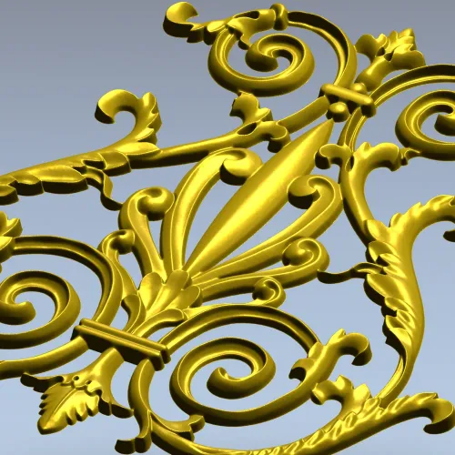 Regal Rocaille Cartouche STL for CNC
