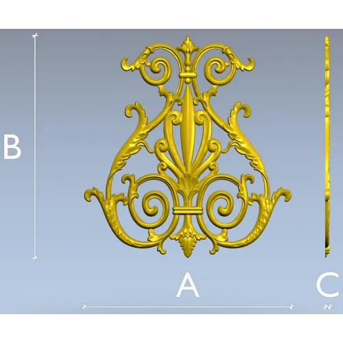 Regal Rocaille Cartouche STL for CNC