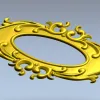 Овальный картуш для ЧПУ - декоративная 3D модель в формате STL