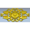Резной картуш с розеткой - STL модель для ЧПУ