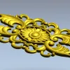 Резной картуш с розеткой - STL модель для ЧПУ