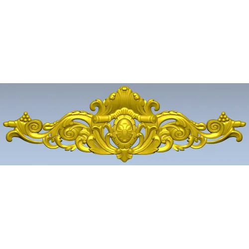 Baroque Fleur Cartouche - STL 3D model for CNC