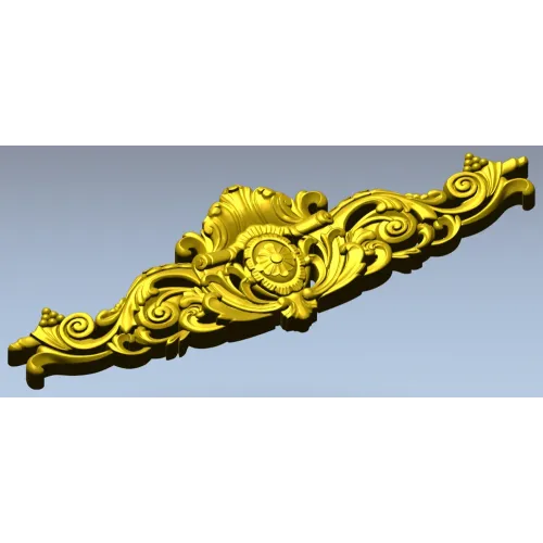 Baroque Fleur Cartouche - STL 3D model for CNC