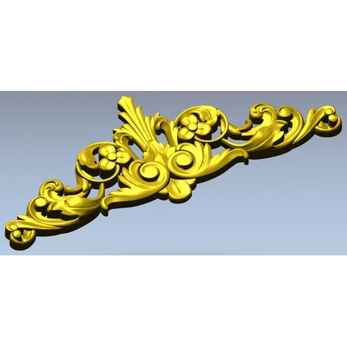 Рокайльный вензель для фрезеровки - 3D модель STL