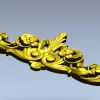 Рокайльный вензель для фрезеровки - 3D модель STL