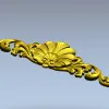Imperial Fleur Cartouche - high-relief 3D model STL for CNC carving