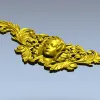 Барочная накладка с женским портретом - STL для ЧПУ