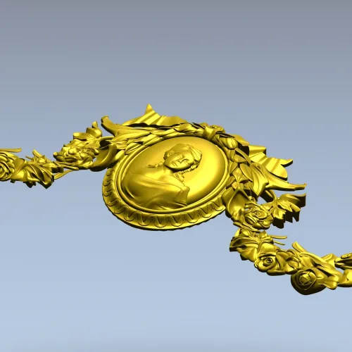 Victorian Cameo Garland - 3D STL model for CNC carving