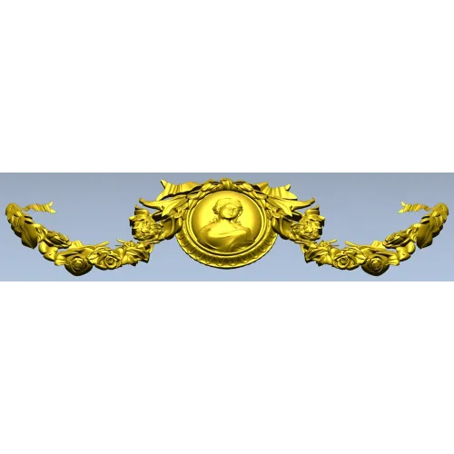 Victorian Cameo Garland - 3D STL model for CNC carving
