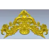 Rococo Floral Crest STL 3D model for CNC carving
