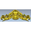 Rococo Floral Crest STL 3D model for CNC carving