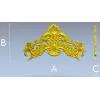Rococo Floral Crest STL 3D model for CNC carving