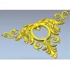 Corner Acanthus Cartouche STL 3D model for CNC