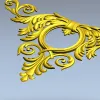 Corner Acanthus Cartouche STL 3D model for CNC