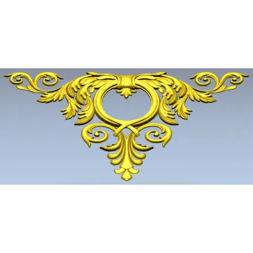 Corner Acanthus Cartouche STL 3D model for CNC