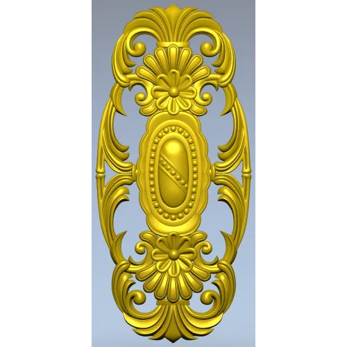 Ornate Oval Cartouche STL for CNC Router