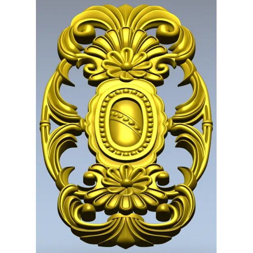 Ornate Oval Cartouche STL for CNC Router