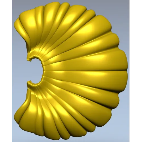 Shell Fan Relief - STL 3D model for CNC milling