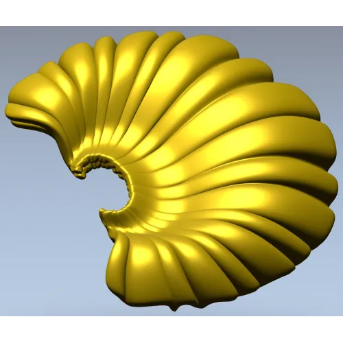 Shell Fan Relief - STL 3D model for CNC milling