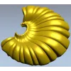 Shell Fan Relief - STL 3D model for CNC milling