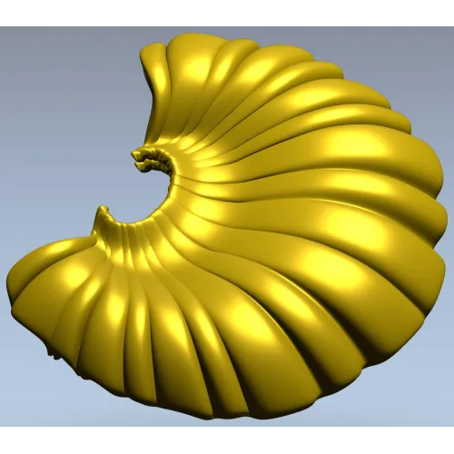 Shell Fan Relief - STL 3D model for CNC milling