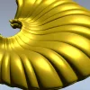 Shell Fan Relief - STL 3D model for CNC milling