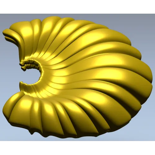Shell Fan Relief - STL 3D model for CNC milling