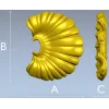 Shell Fan Relief - STL 3D model for CNC milling