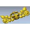 Картуш с розами - рельефная 3D модель в формате STL для ЧПУ