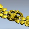 Картуш с розами - рельефная 3D модель в формате STL для ЧПУ