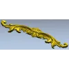 Ornamental Rococo Horizontal Applique STL 3D Model for CNC