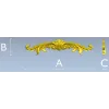 Ornamental Rococo Horizontal Applique STL 3D Model for CNC