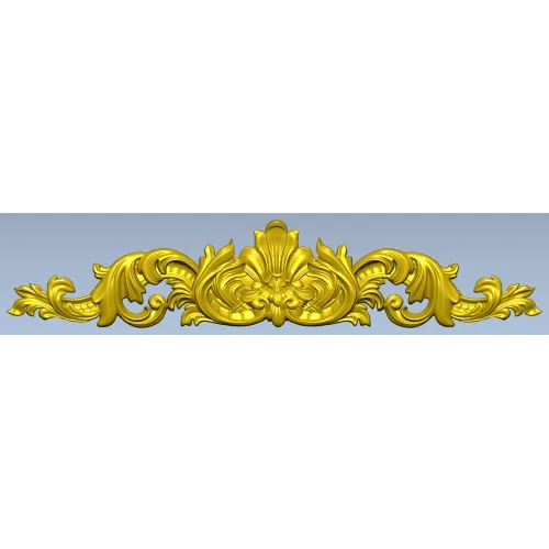 Baroque Acanthus Crest - STL 3D model for CNC