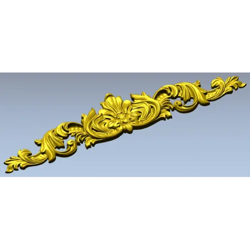 Baroque Acanthus Crest - STL 3D model for CNC