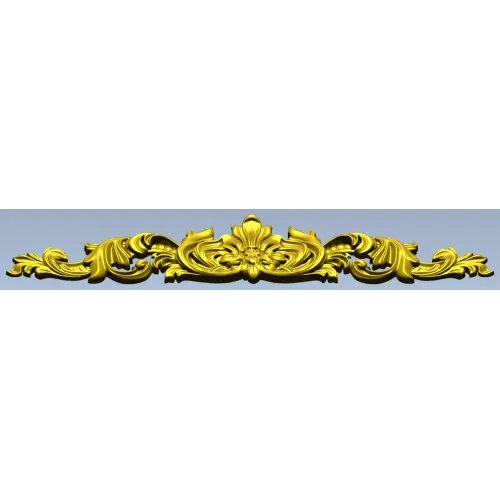 Baroque Acanthus Crest - STL 3D model for CNC