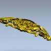 Декоративный картуш в стиле рокайль - 3D модель STL для ЧПУ