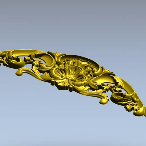 Декоративный картуш в стиле рокайль - 3D модель STL для ЧПУ