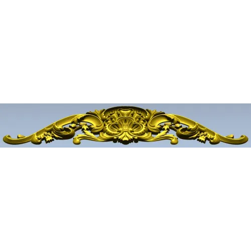 Декоративный картуш в стиле рокайль - 3D модель STL для ЧПУ