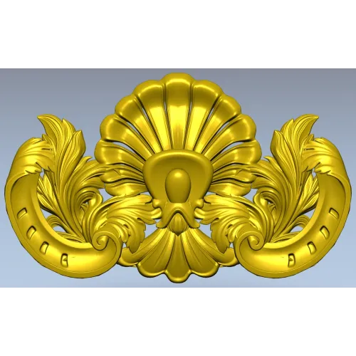 Рокайльная ракушка с акантом - STL модель для ЧПУ
