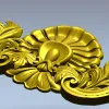 Рокайльная ракушка с акантом - STL модель для ЧПУ
