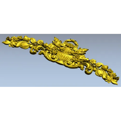 Барочный фриз с вазой - 3D модель в формате STL для ЧПУ
