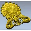 Elegant Shell & Scroll Corner - STL 3D Model for CNC