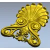 Elegant Shell & Scroll Corner - STL 3D Model for CNC