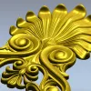 Elegant Shell & Scroll Corner - STL 3D Model for CNC