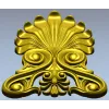 Elegant Shell & Scroll Corner - STL 3D Model for CNC