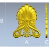 Elegant Shell & Scroll Corner - STL 3D Model for CNC