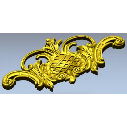 Regal Pineapple Cartouche - STL 3D model for CNC routing