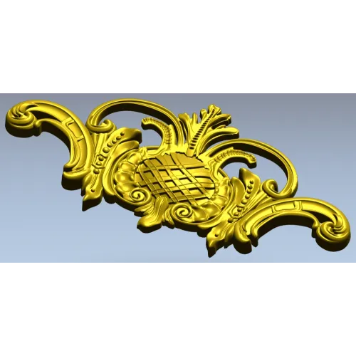 Regal Pineapple Cartouche - STL 3D model for CNC routing